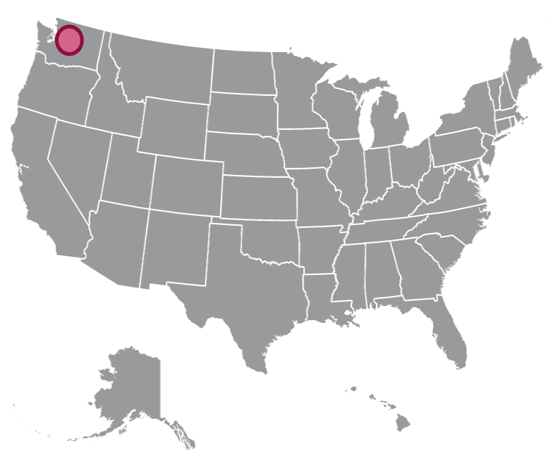 アメリカでのりんご栽培エリア地図